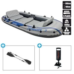 Aqua Gear Soldes -Aqua Gear Soldes bateau gonflable intex excursion 5 2 avirons gonfleur 1
