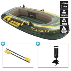 Aqua Gear Soldes -Aqua Gear Soldes bateau gonflable intex seahawk 2 2 rames gonfleur 1