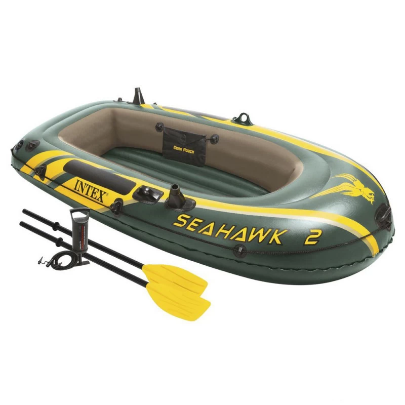 BATEAU GONFLABLE INTEX SEAHAWK 2 + 2 RAMES + GONFLEUR 4 BATEAU GONFLABLE INTEX SEAHAWK 2 + 2 RAMES + GONFLEUR – Image 4
